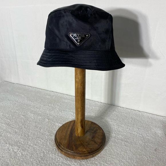 Prada Accessories - Prada Classic Black Re Nylon Bucket Hat M
